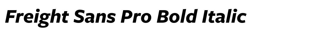 Freight Sans Pro Bold Italic